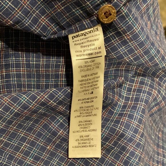 Patagonia Small Worn Wear Back Step Shirt Short Sleeve Plaid - Picture 6 of 7